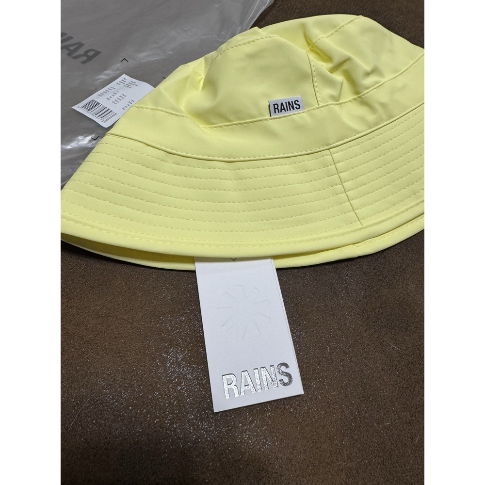 RAINS Bucket Hat Size XS - M Waterproof Straw Yellow BRAND NEW